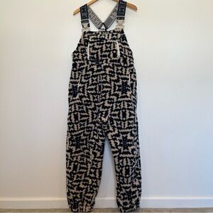 Free People Movement Hit the Slopes Salopette, Printed Fleece size Small